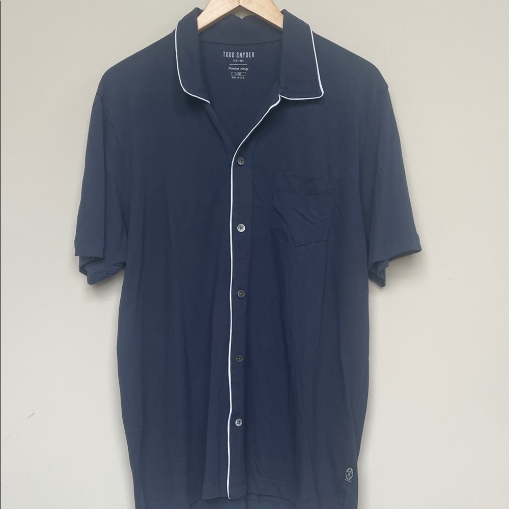 Todd Snyder Dark Blue Casual Button Down Shirt
